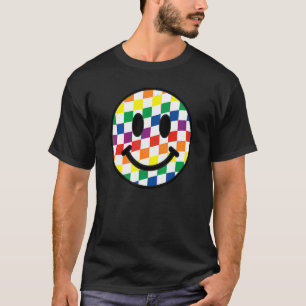 Regenboog LGBT Vlag Gelukkig Gezicht Gay Lesbisch T-shirt
