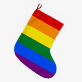 Regenboog (LGBT) vlag Grote Kerstsok (Voorkant (Hangend))