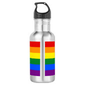 Regenboog (LGBT) vlag Waterfles (Achterkant)