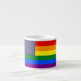 Regenboog LGBTQ Amerikaanse Pride Diversiteit Vlag Espresso Kop