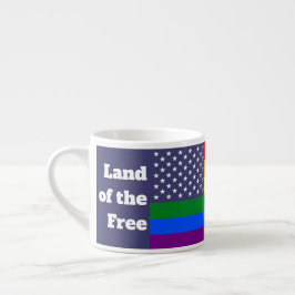 Regenboog LGBTQ Amerikaanse Pride Diversiteit Vlag Espresso Kop