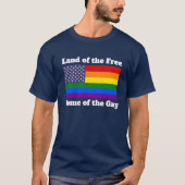 Regenboog LGBTQ Amerikaanse Pride Diversiteit Vlag T-shirt (Voorkant)