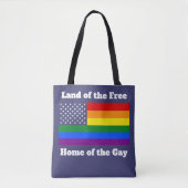 Regenboog LGBTQ Amerikaanse Pride Diversiteit Vlag Tote Bag (Voorkant)