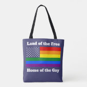 Regenboog LGBTQ Amerikaanse Pride Diversiteit Vlag Tote Bag (Achterkant)