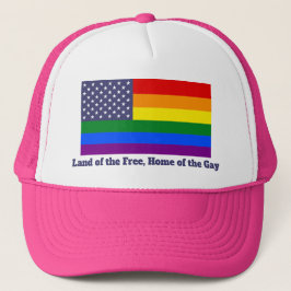 Regenboog LGBTQ Amerikaanse Pride Diversiteit Vlag Trucker Pet
