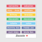 Regenboog LGBTQ Vlag Aangepaste Gastenlijst Namen Sticker (Vel)