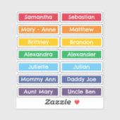 Regenboog LGBTQ Vlag Aangepaste Gastlijst Namen Sticker (Vel)