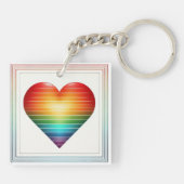 REGENBOOG LGBTQI PRIDE BEWUSTZIJN & STEUN SLEUTELHANGER (Achterkant)