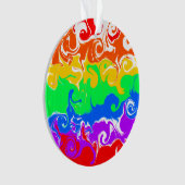 Regenboog LGBTQIA+ Kerstmis Ornament (voorkant)