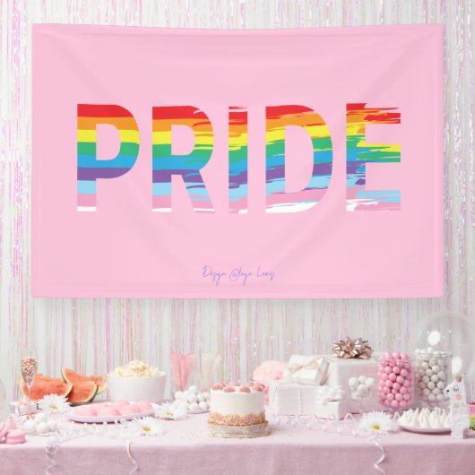 Regenboog LGBTQIA-vlag, Roze Pride-feest Spandoek (Feest)