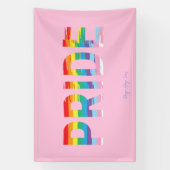 Regenboog LGBTQIA-vlag, Roze trotsfeest Spandoek (Verticaal)