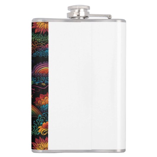 Regenboog LGBYQ Ontwerp Heupfles (Achterkant)