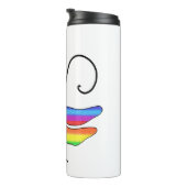 Regenboog libel insectenkunst thermosbeker (Geroteerd rechts)