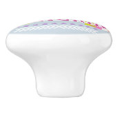Regenboog Lichtblauw Keramische Knop (Zijkant)