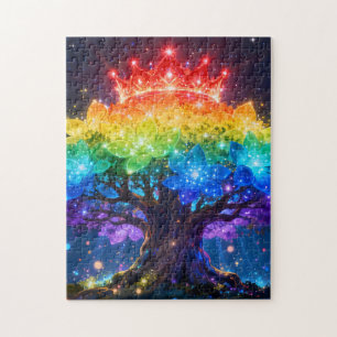 Regenboog Lichtboom Puzzel