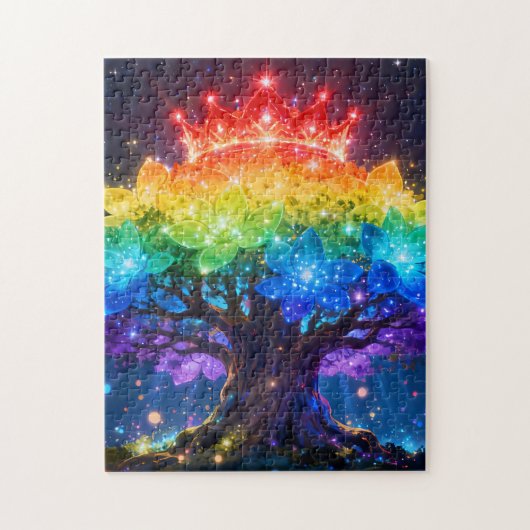 Regenboog Lichtboom Puzzel (Verticaal)