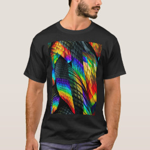 Regenboog Lichtgevende Schubben T-shirt
