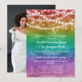 Regenboog & Lichtslingers Feest na Elopement Vieri Aankondiging