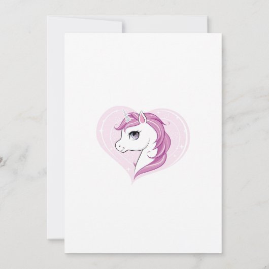 Regenboog Lief Eenhoorn Kinderen 1e Verjaardagsuit Kaart (Achterkant)