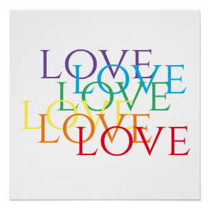 REGENBOOG LIEFDE 20x20 Poster