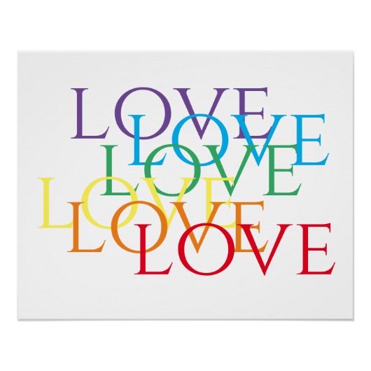 REGENBOOG LIEFDE 25x20 Poster (Voorkant)