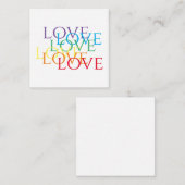 REGENBOOG LIEFDE 2.5x2.5 Platte Kaart Notitiekaartje (Voorkant / Achterkant)