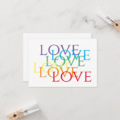 REGENBOOG LIEFDE 3.5x5.5 Platte Kaart (Voorkant / Achterkant in situ)