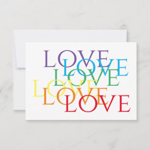 REGENBOOG LIEFDE 3.5x5 Plat Kaart Notitiekaartje