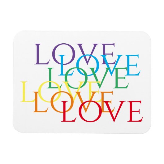 REGENBOOG LIEFDE 3x4 Flexibele Magneet (Horizontaal)