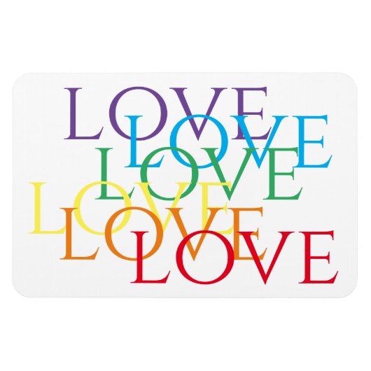 REGENBOOG LIEFDE 4x6 Flexibele Magneet (Horizontaal)