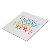 REGENBOOG LIEFDE 6x6 keramische Tegel Tegeltje (Zijkant)