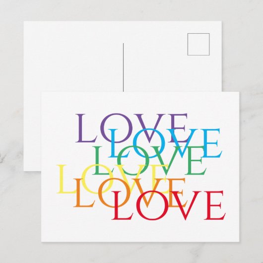 REGENBOOG LIEFDE Ansichtkaart Briefkaart (Voorkant / Achterkant)