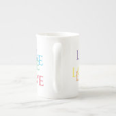 REGENBOOG LIEFDE Bone China Mok (Achterkant)