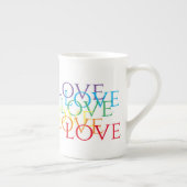 REGENBOOG LIEFDE Bone China Mok (Rechts)