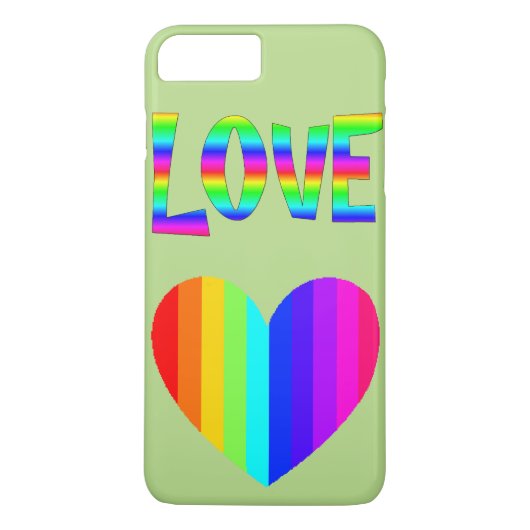 Regenboog Liefde en Hart LGBT Hoesje (Achterkant)
