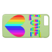 Regenboog Liefde en Hart LGBT Hoesje (Achterkant (Horizontaal))