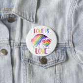 Regenboog Liefde Knop voor Trots Ronde Button 7,6 Cm (In situ)