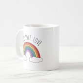 Regenboog Liefde Liefde Liefde Koffiemok (Voorkant links)