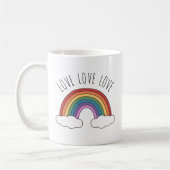 Regenboog Liefde Liefde Liefde Koffiemok (Links)