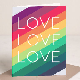 Regenboog | Liefde Liefde Liefde Modern Stijl LGBT Kaart
