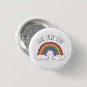 Regenboog Liefde Liefde Liefde Ronde Button 3,2 Cm (Voorkant /achterkant)