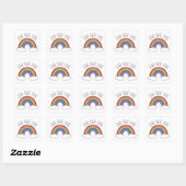 Regenboog Liefde Liefde Liefde Vierkante Sticker (Vel)