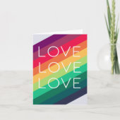 Regenboog | Liefde liefde Modern Stijlvol LGBTQIA Kaart (Voorkant)