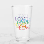 REGENBOOG LIEFDE Pint Drinkglas Glas (Voorkant)