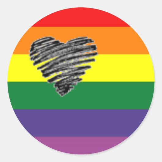 regenboog Liefde Sticker (Voorkant)
