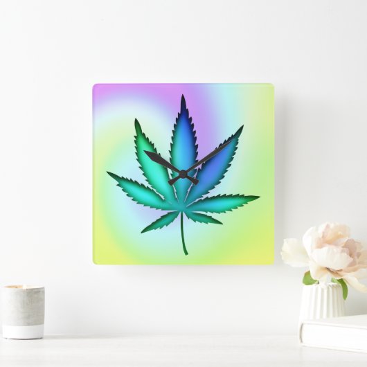 Regenboog Liefde  Vierkante Klok (Huis)