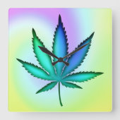 Regenboog Liefde  Vierkante Klok (Voorkant)