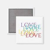 REGENBOOG LIEFDE Vierkante Magneet (Voorkant / Achterkant)