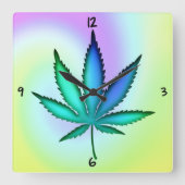 Regenboog Liefde Vierkante Wandklok (Voorkant)