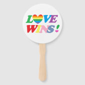 Regenboog Liefde Wint LGBT Handwaaier (Achterkant)